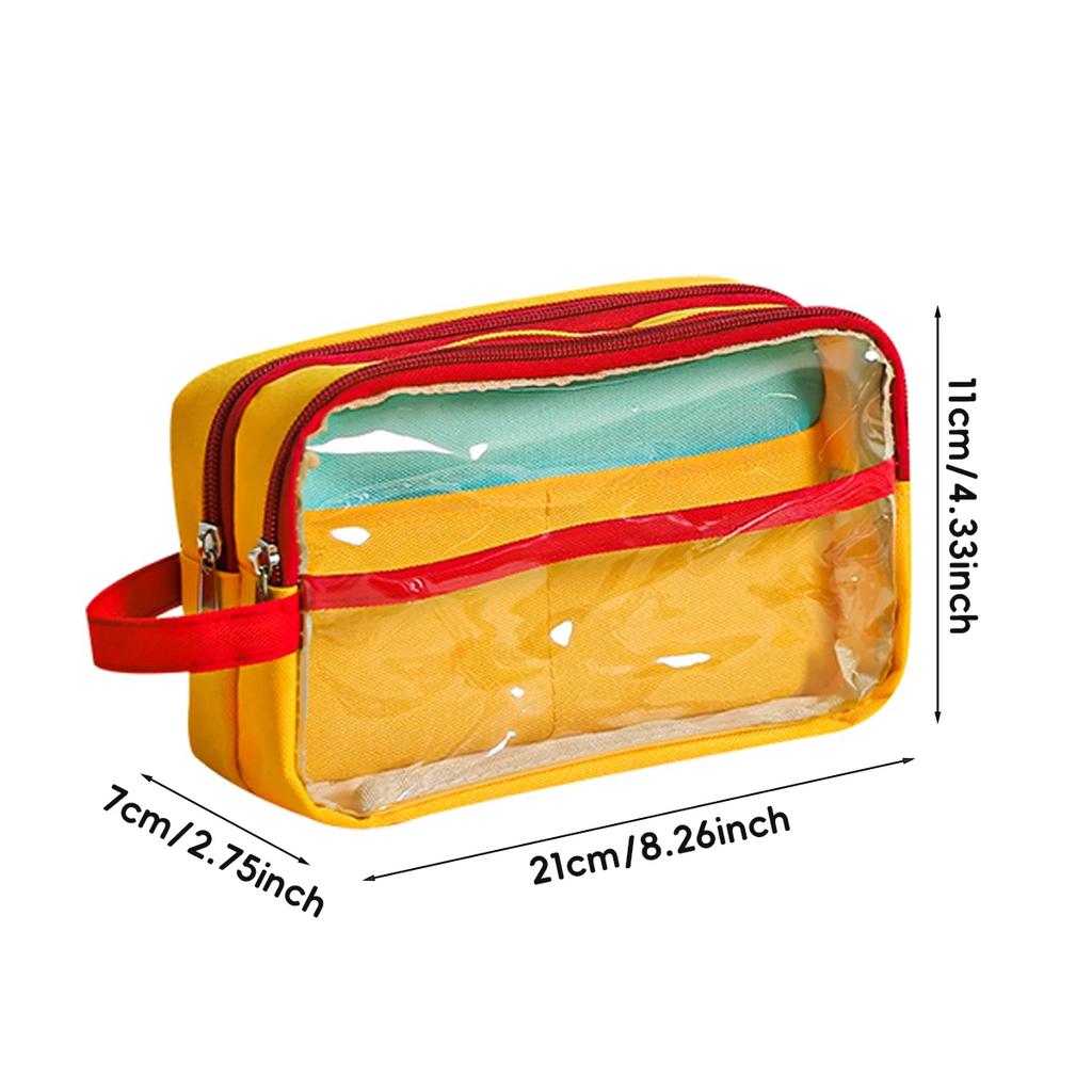 Large Capacity Pencil Bag Simple Japanese Ins Style Multifunctional Bag School Stationery Organizer for Junior High Students