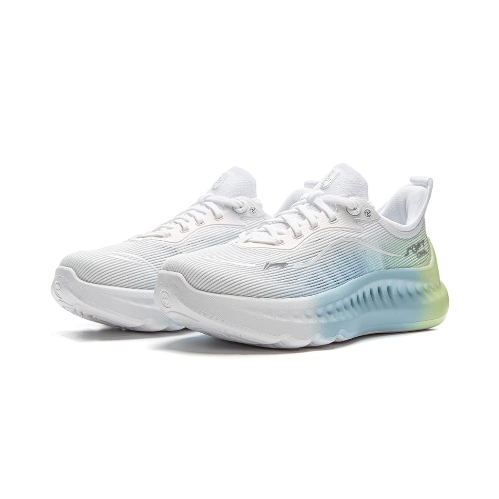 New LiNing SOFT COOL 2 Cushioning Lightweight Low Top Casual Shoes Women's White Blue Green AGLV010-1