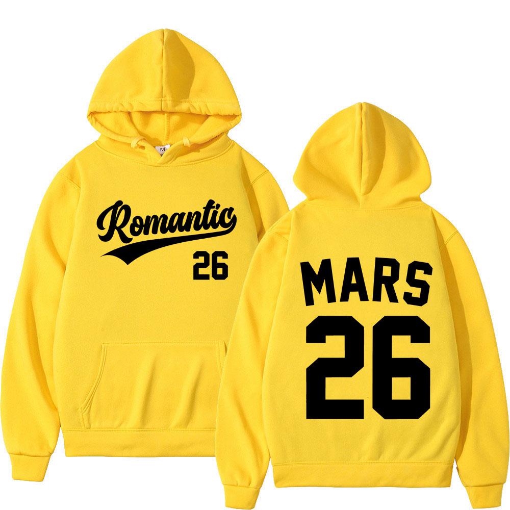 Bruno Mars The Romantic Tour 2026 Print Hoodie Unisex Fashion Winter Sweatshirts Loose Casual Comfort Oversized Pullover
