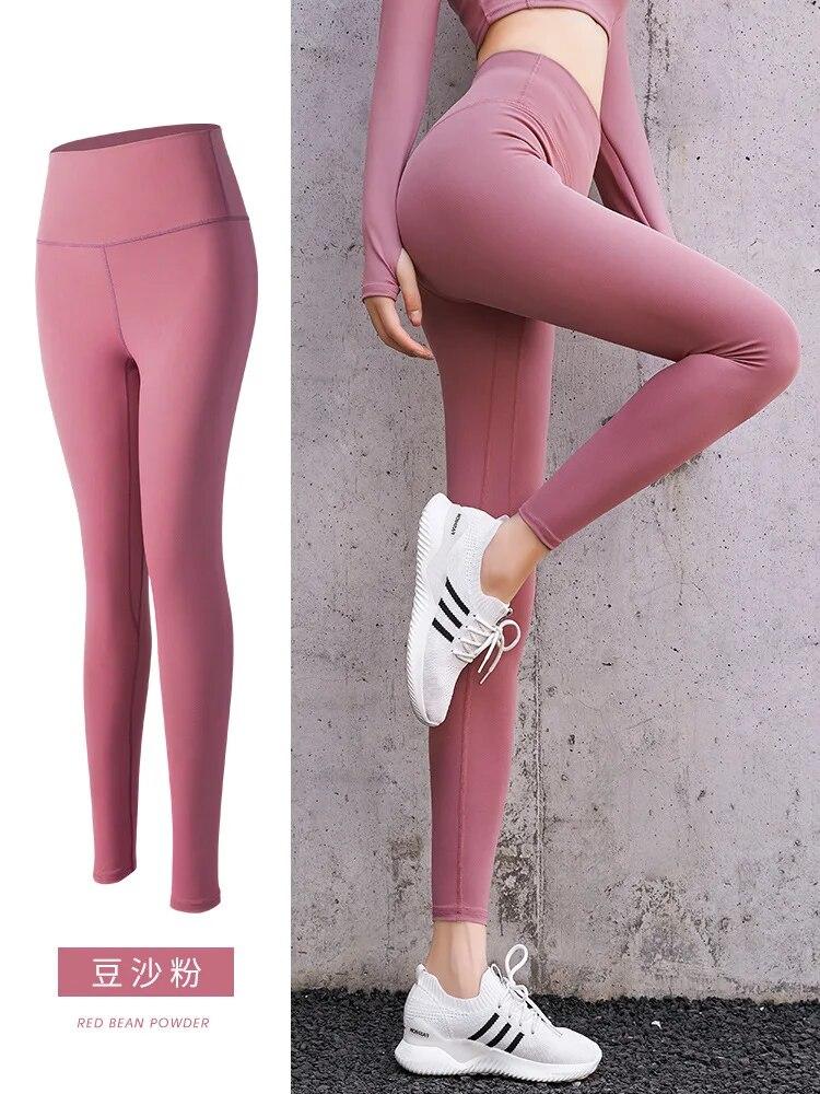 Women Fitness Yoga Pants High Waisted Elastic Hip Lifting Running Sports Leggings Women Skinny Leggings Gym 30673