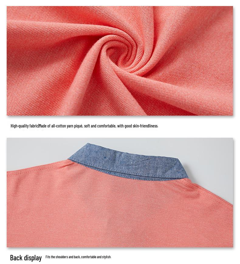 Men's Short Sleeve Turn-Down Collar Polo Shirt, Extra Large, Big Size - Hot-Selling Top