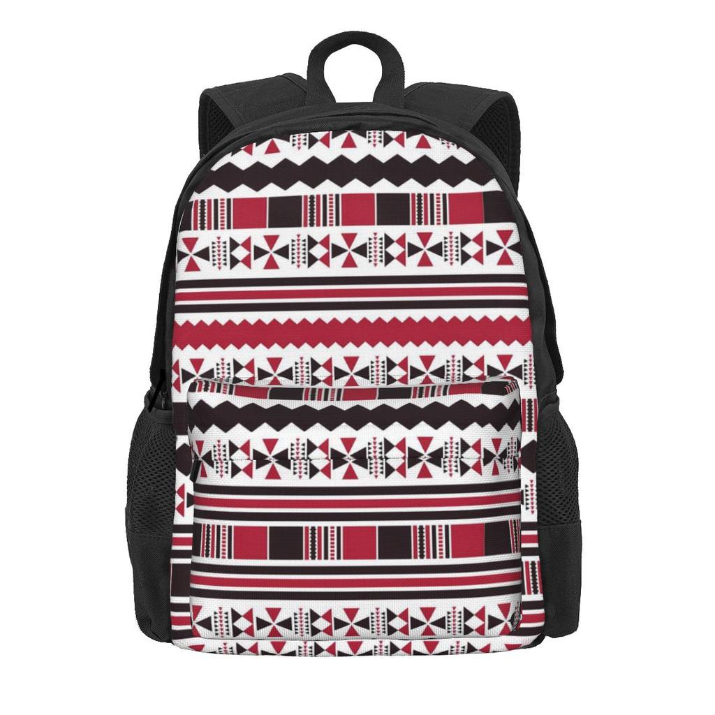 Abstrakter ethnischer aztekischer Rucksack Schwarz und Weiß Camping-Rucksäcke Damen Herren Kawaii Schultaschen Hohe Qualität Weicher Rucksack