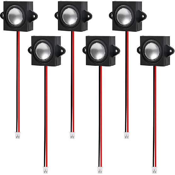 6pcs 3 Watt 8 Ohm Mini Speaker 8ohm 3w Loudspeaker Full-Range Cavity Micro Speakers with Separating Interface 3.3V 5V for Small Electronic Projects