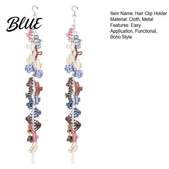 Fashionable Hair Accessory Display Boho Clip Organizer Braided Vertical Claw