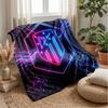 Atletico Madrid Theme Blanket Soft Flannel Blanket Plush Throw Blanket Cozy Sofa Bed Blanket for Home Decor