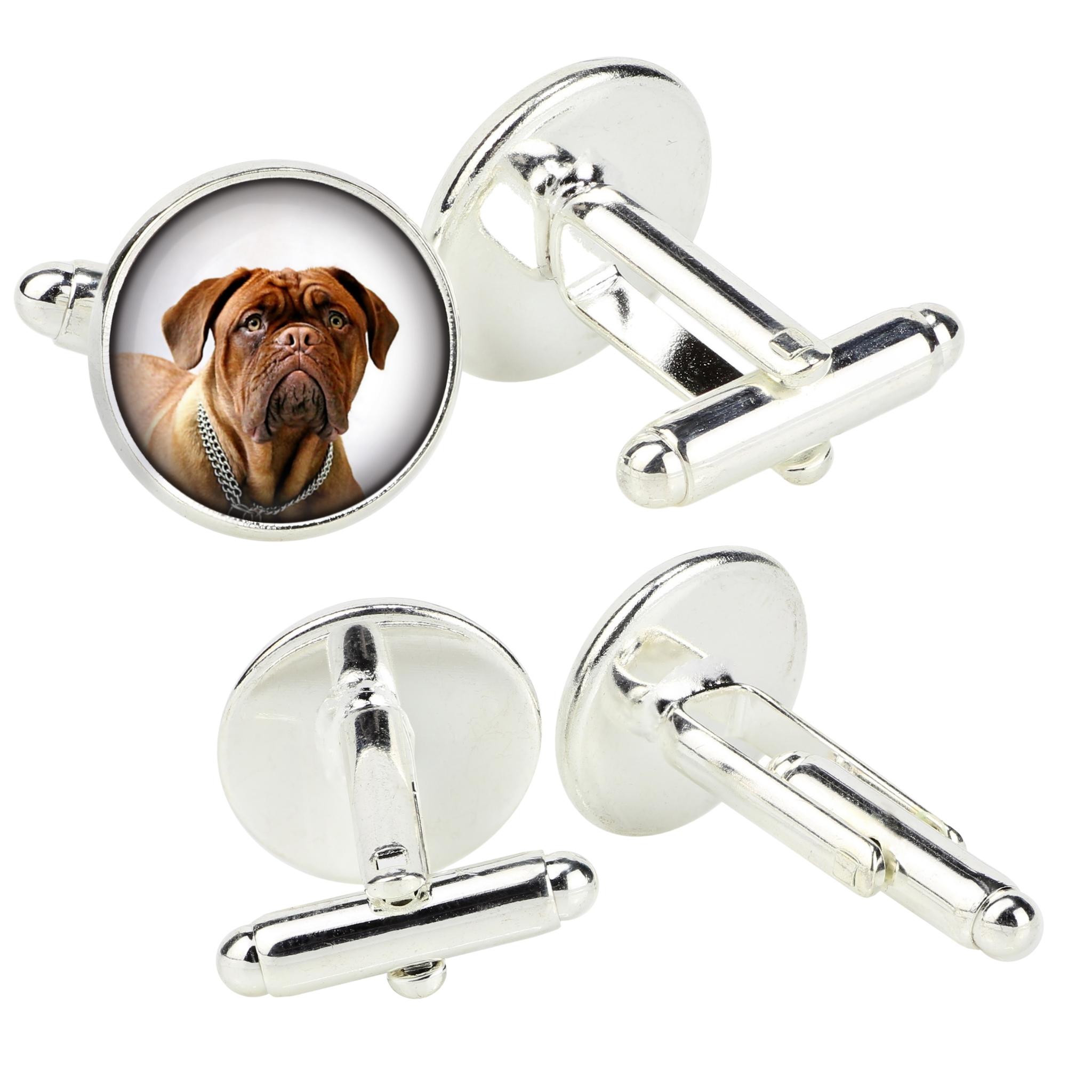 

Dogue de Bordeaux, French Mastiff, Bordeauxdog - cufflinks in a box, handmade jewelry, product of the Art-Dog brand срібний