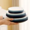 4PCS Heat-resistant Plastic Dessert Plate Round Snack Tray Practical Salad Dish  Outdoor