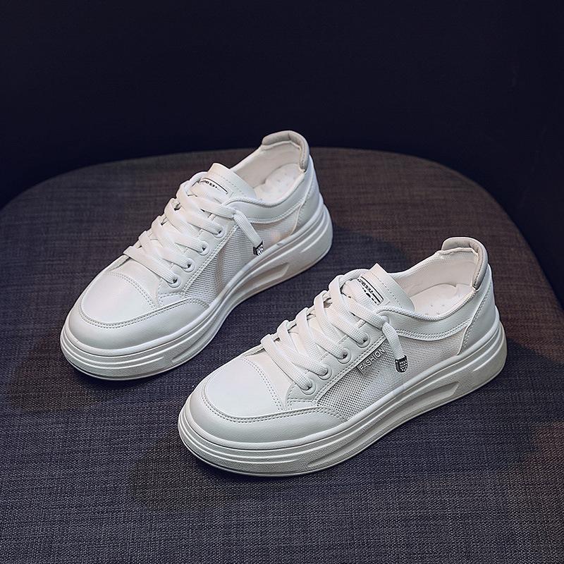 

6612 thick-soled heightening little white shoes women s net shoes 2021 new summer breathable mesh casual versatile board shoes 40