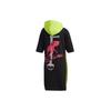 Adidas Neo W Radio W Dress Printed Color Block Hooded Short Sleeve Dress Women Dresses Black FU3581