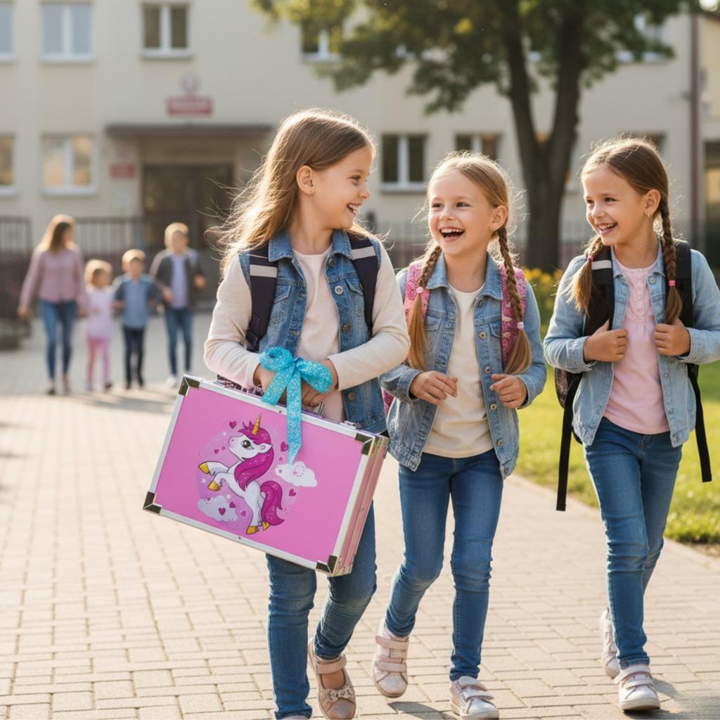 Art set for children for painting, suitcase, crayons, paints, gift, xxl