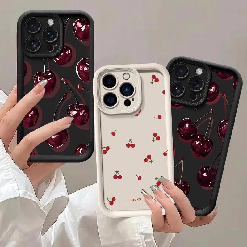 Case for Motorola Moto Edge 50 60 Fusion Pro Stylus 40 Neo 70 G84 G85 G54 G75 G05 G34 G56 G86 Luxury Cute Cherry Matte TPU Cover