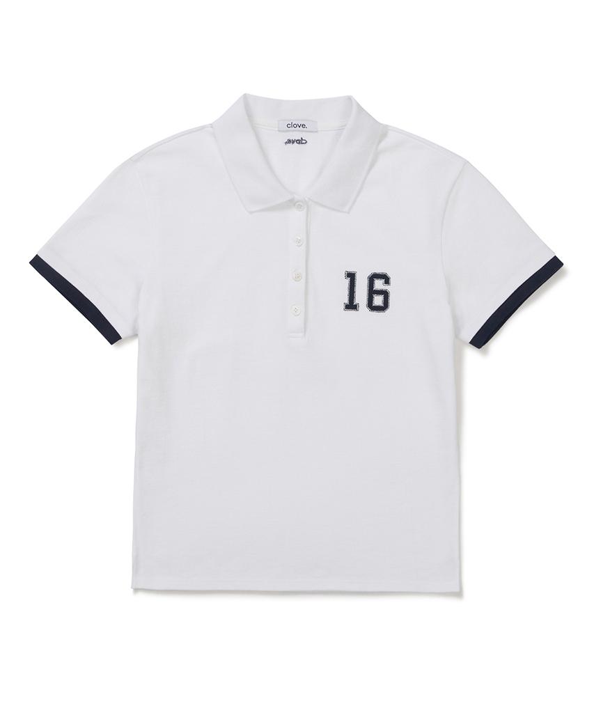 CLOVE [26Sm Clove] Numbering Slim Pique T-Shirt (White)
