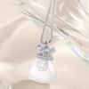 Elegant Lucky Bag Design Women'S Necklace With White Imitation Jade Pendant Fashionable Gift For Best Friends