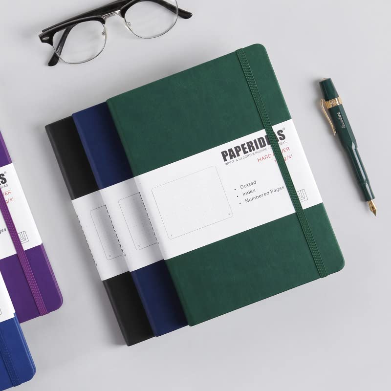 PAPERIDEAS A5 Hardcover Fog Notebook, (Grid, Blue)