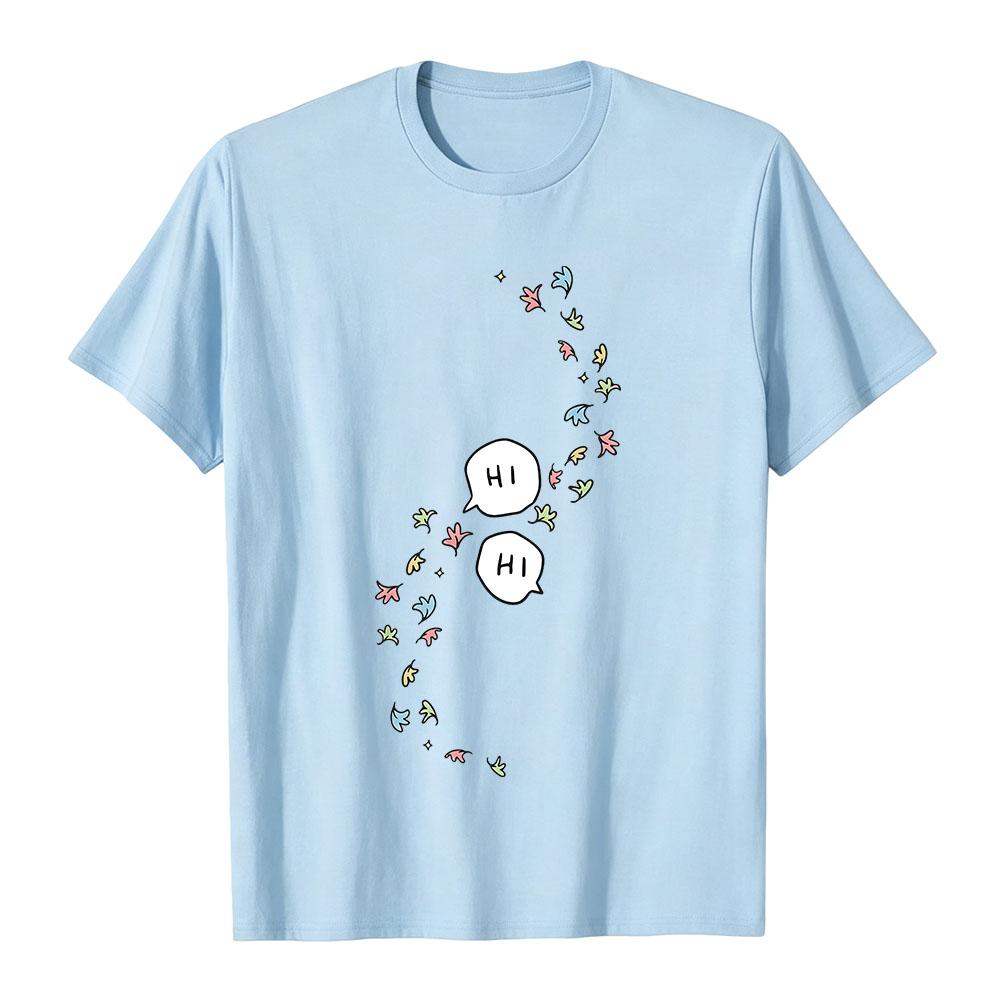 Heart & Stopper Hi Hi Tees Short Sleeve Cotton Summer O-neck Tshirts Fashion Design Graphic Print T-shirt Casual Loose Unisex