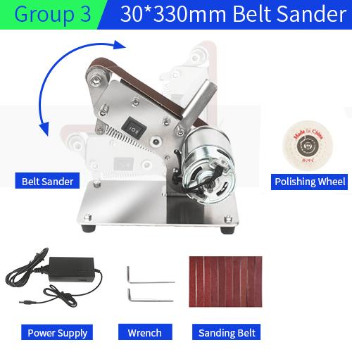 Belt Sander Grinder Adjustable Angle Belt Sander Machine Knife Cutter Edges Sharpener DIY Polishing Grinding 7 Speed Regulation
