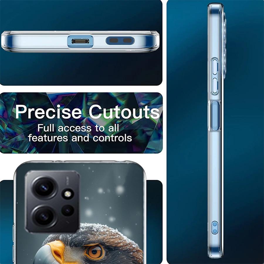 Majestic Eagle Gaze Phone Case For Redmi 12 13C 12C 15C 9 10 10C Note 13 Pro Plus 14 15 Pro 9T 9C 9A TPU Soft Cover Clear Cell C