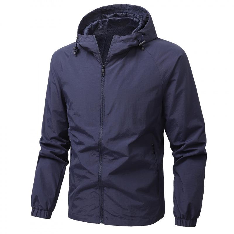 Men's 2025 Plus Size Thin Casual Jacket - Breathable Stand Collar for Spring & Autumn