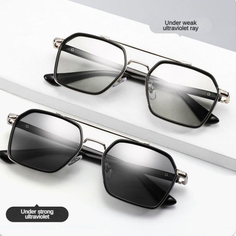 Fotochromatické Polarizované Sluneční Brýle UV400 Pilotní Styl Zabarvující se Čočky Pánské Antireflexní Řidičské Brýle Odstíny pro Muže