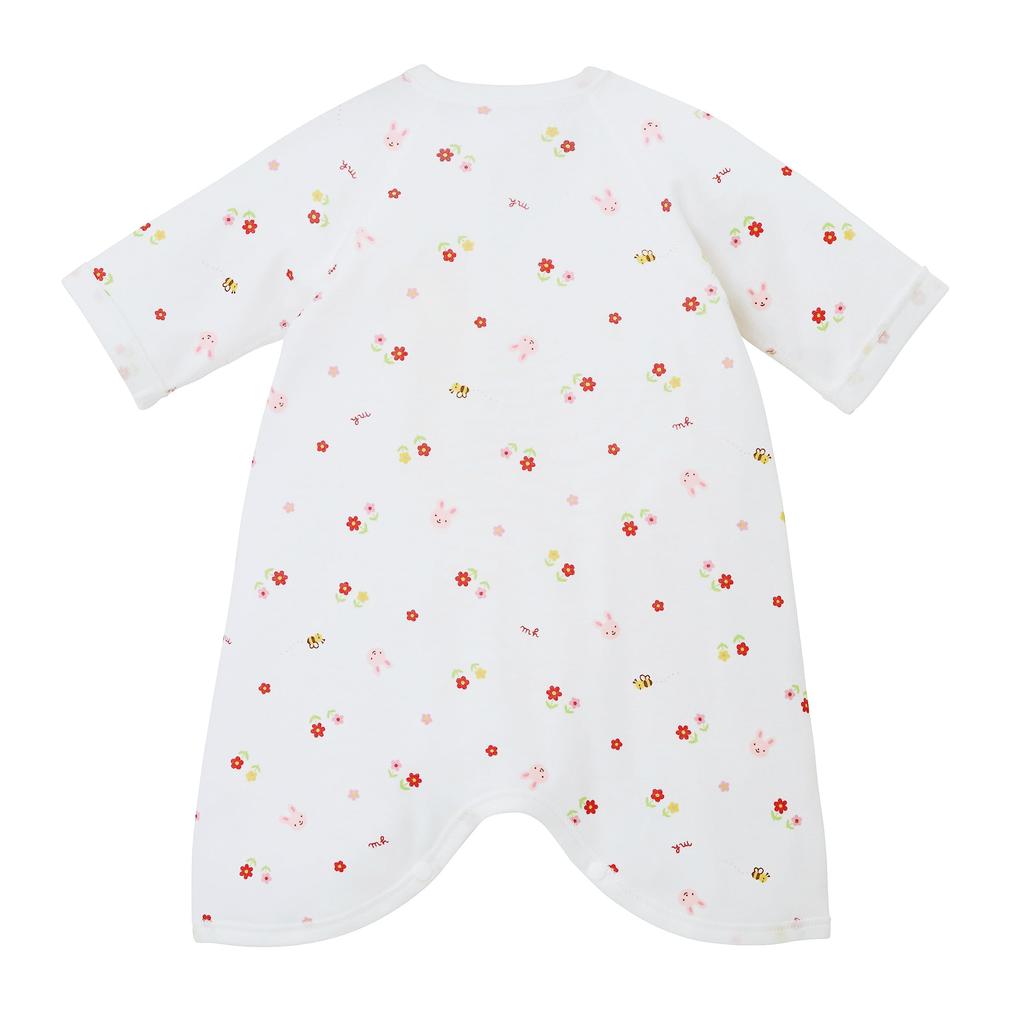 MIKI HOUSE Combi Made In for Boys and Size Undershirt, 100% Cotton, Japan, Girls, Newborn, 60cm, Pink, 40-2320-386