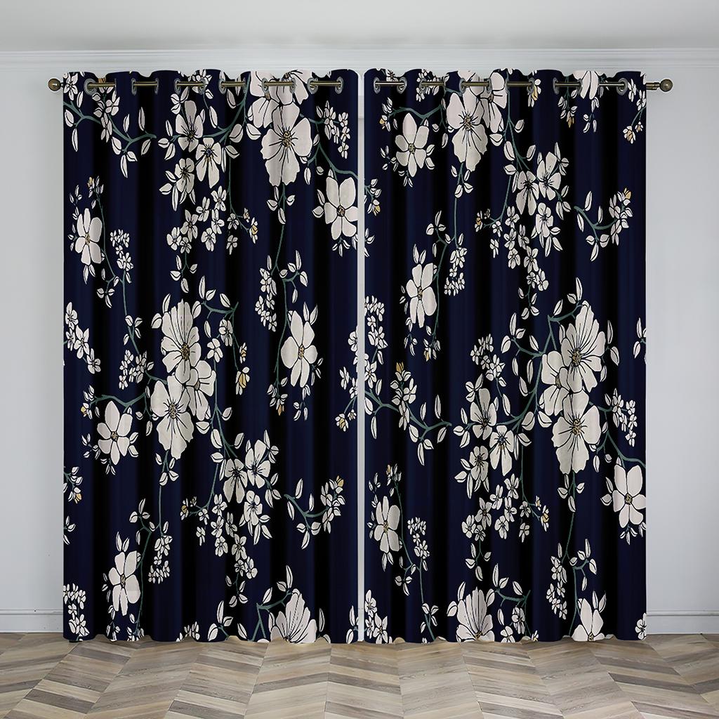 Girls Like The Flower Pattern Sunshade Curtains Living Room Bedroom Home Decoration Thin Curtains 2 Panels