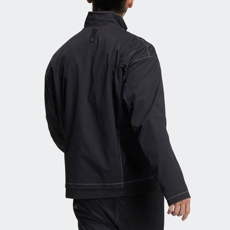 adidas Chaqueta Deportiva Cuello Alto Serie Wuji Manga Larga Ropa de Abrigo para Hombre Negro HE5137