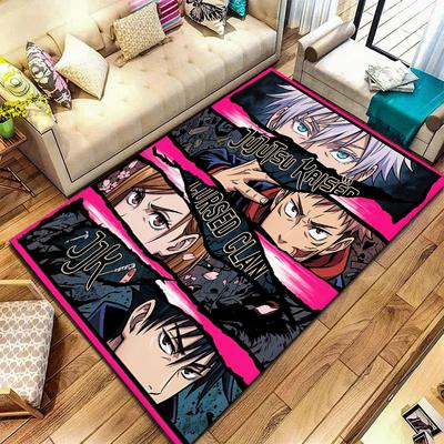 Tappeto Tappetino Jujutsu Kaisen Per Soggiorno Camera da Letto Casa Decorazione Divano Bambini Gioco Tappetino Antiscivolo per Pavimento