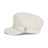 VARZAR VA Curved Studded Sailor Cap Cream