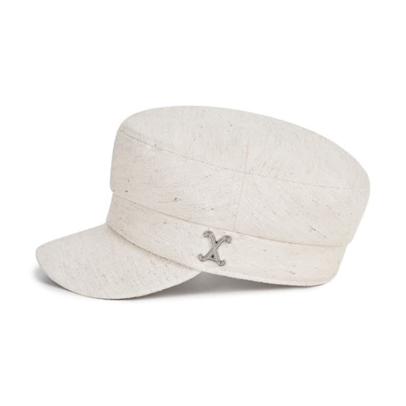 VARZAR VA Curved Studded Sailor Cap Cream