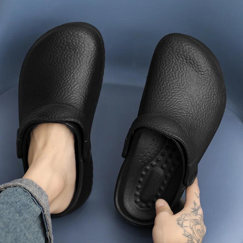 Fashion Men Chef Shoes Man Garden Clogs Outdoor Casual Slipper Sandal Water-proof Work Shoes Women Garden Shoe Non-slip Kitchen Shoe