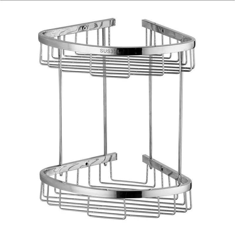 

Xuanyong 304 Stainless Steel Double-Layer Bathroom Corner Shelf