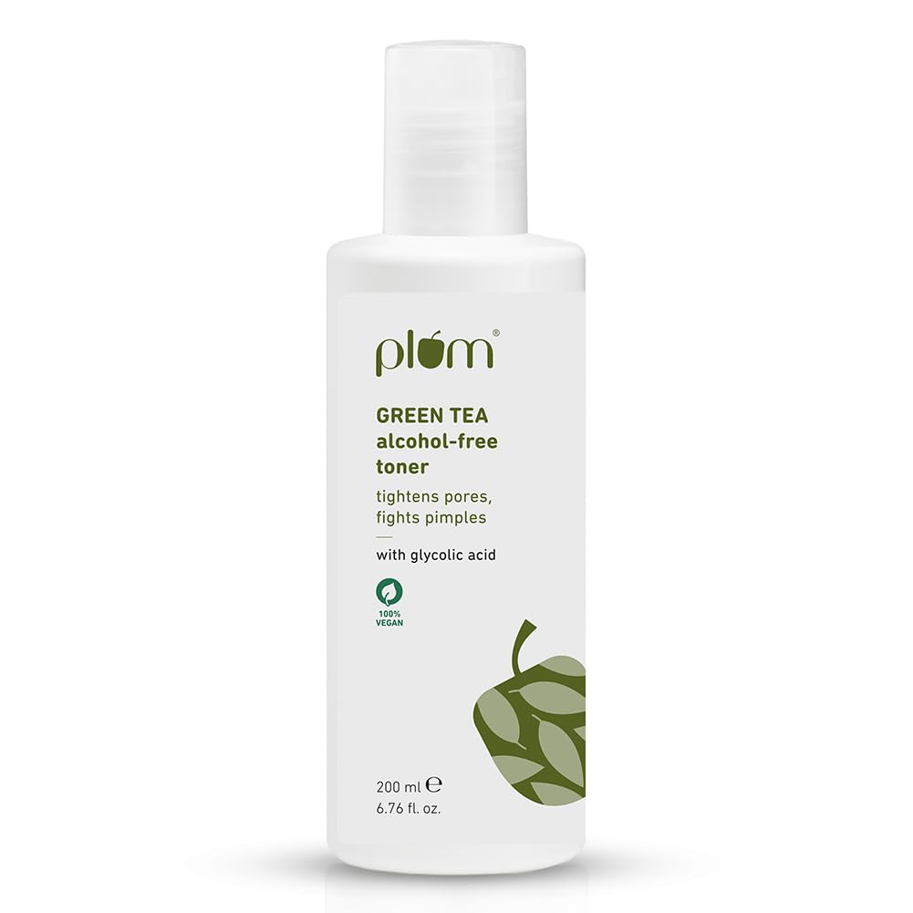 Plum Green Tea Face Toner 200ml Pack for Oily Acne-Prone Skin | Alcohol-Free | Tightens Pores & Controls Oil