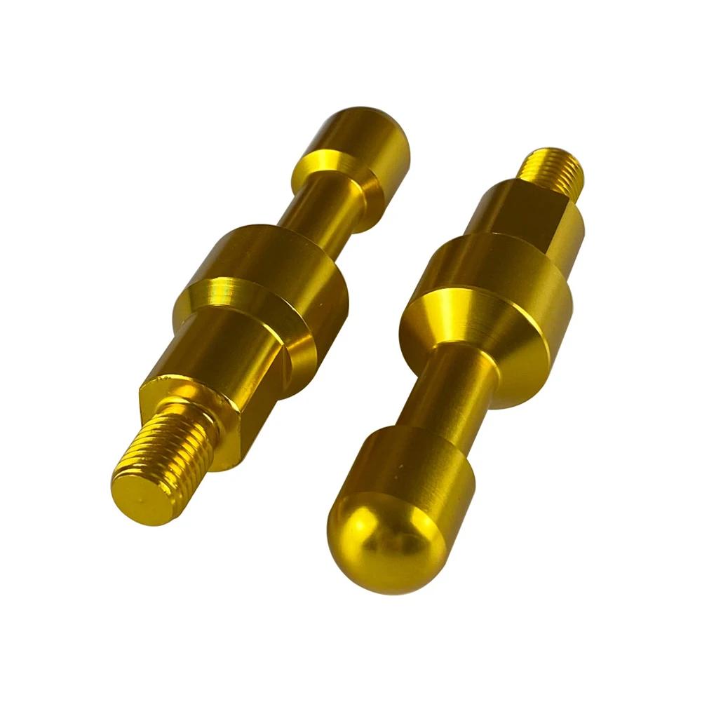 2PCS 9*2cm Motorcycle Extension Side Mirror Screws Cover M8 CNC Aluminum Screws Cap Plug Cover Rearview Mirror Protection Parts золотой