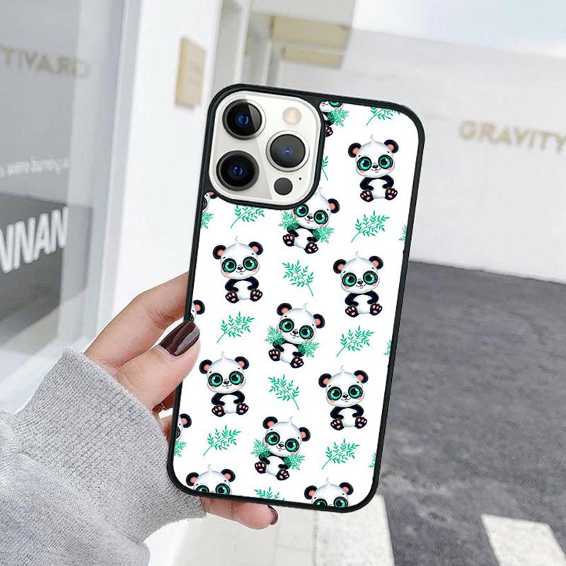 China Panda Creative Hard Phone Case For iPhone 17 Air 15 16 Cover  11 13 14 Pro Max 12 Plus Max Fundas