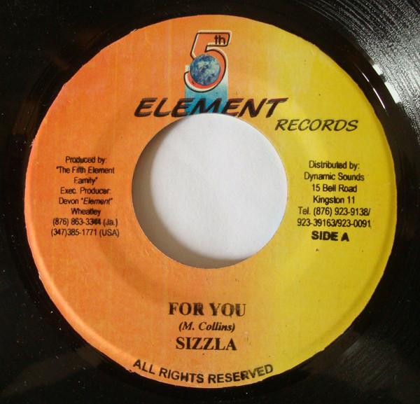 

7inch Record SIZZLA - For You NONE 5th Element Rec Jamaica Reggae, Ska & Dub Used