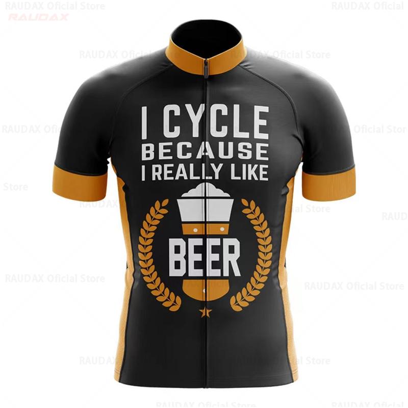 Beer Bicycle Team New 2022 Summer Cycling Sets Men's Short Sleeve Mountain Bike Cycling Jersey Breathable Maillot Ropa Ciclismo