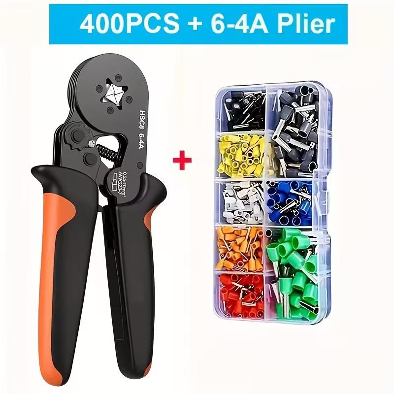 European Tubular Terminal Crimping Pliers HCS8 6-4A, VE/TE Pin Cold Crimp Terminal, Electrician Wire Tools