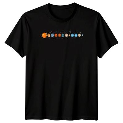 Weltraum Sonnensystem Planeten Herren T-Shirt Himmlisches Grafik-T-Shirt