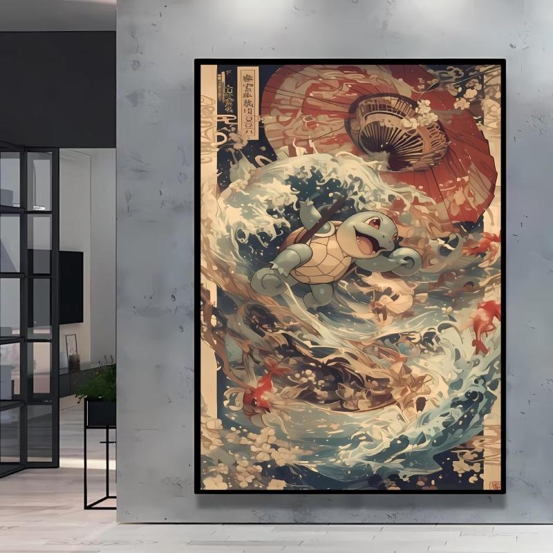 Canvas Painting Pokemon Charizard Cool Character Poster HD Printing Not Fading Modern Home Children's Bedroom Decor Holiday Gift