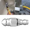 Pipe Cleaning and Unclogging Nozzle with Quick Connector Stainless Steel Sewer Jetter Nozzle for Washer Systems Outdoor Clean