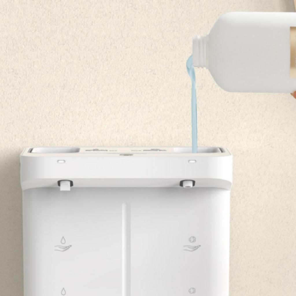 Automatic Foam Soap Dispenser double Head WallAttached IPX5 Water Resistant Cleaning