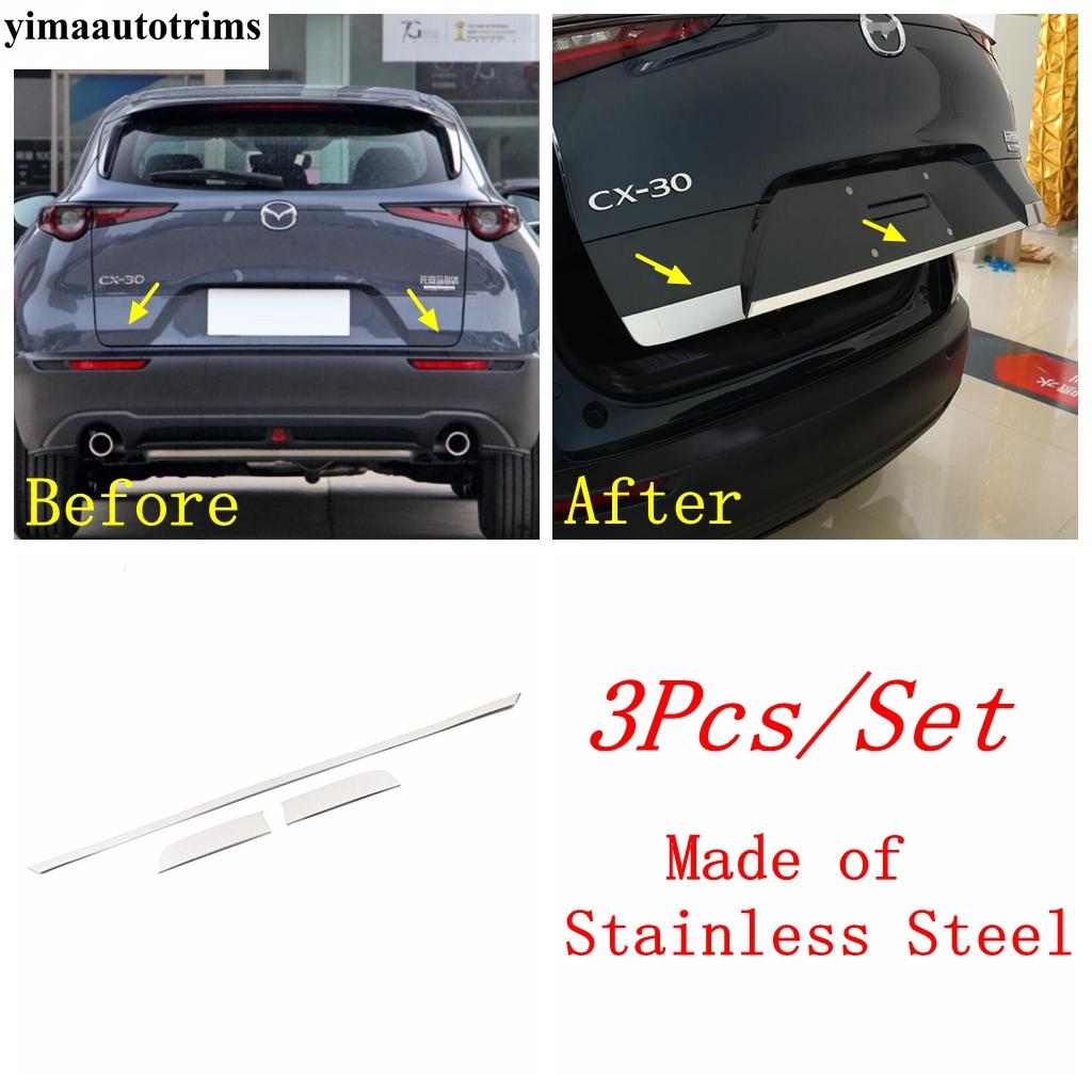 Car Rear Tailgate Trunk Door Handle Strip Decoration Cover Trim Stainless Steel Accessories Exterior For Mazda CX-30 - 2025