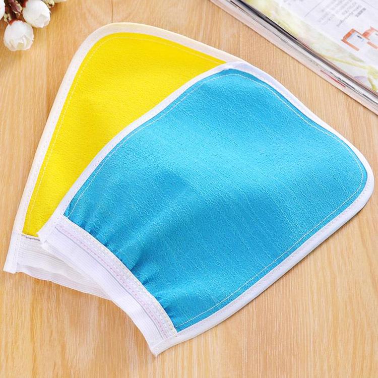 Simple no-rub bath towel, large bath towel, double-sided mud bath towel, back towel, colored bath gloves