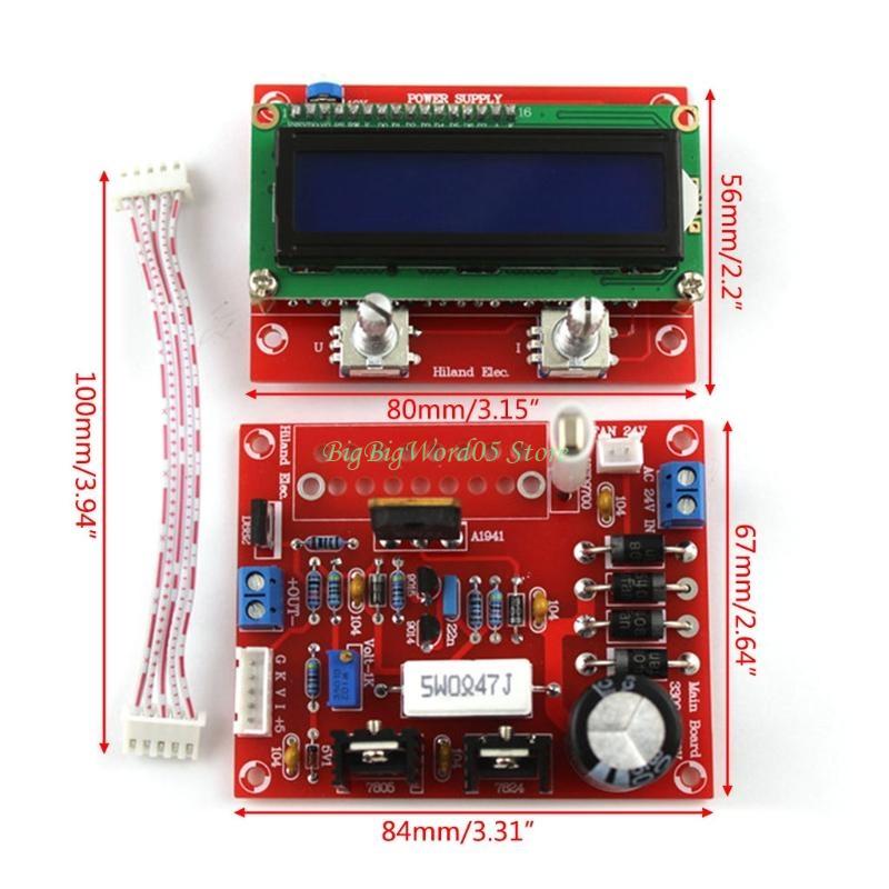 24TE Power Supply DIY Kit LCD Display Short-Circuit/Current-limiting Protection 0-28V 0.01-2A Adjustable DC Regulated