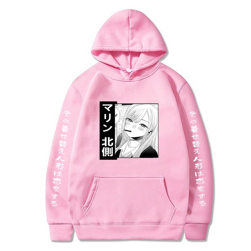 Harajuku Anime My Dress Up Darling Kitagawa Marin Cute Graphic Printed Hooded Men Women Hoodies Manga Sweatshirt Unisex Pullover