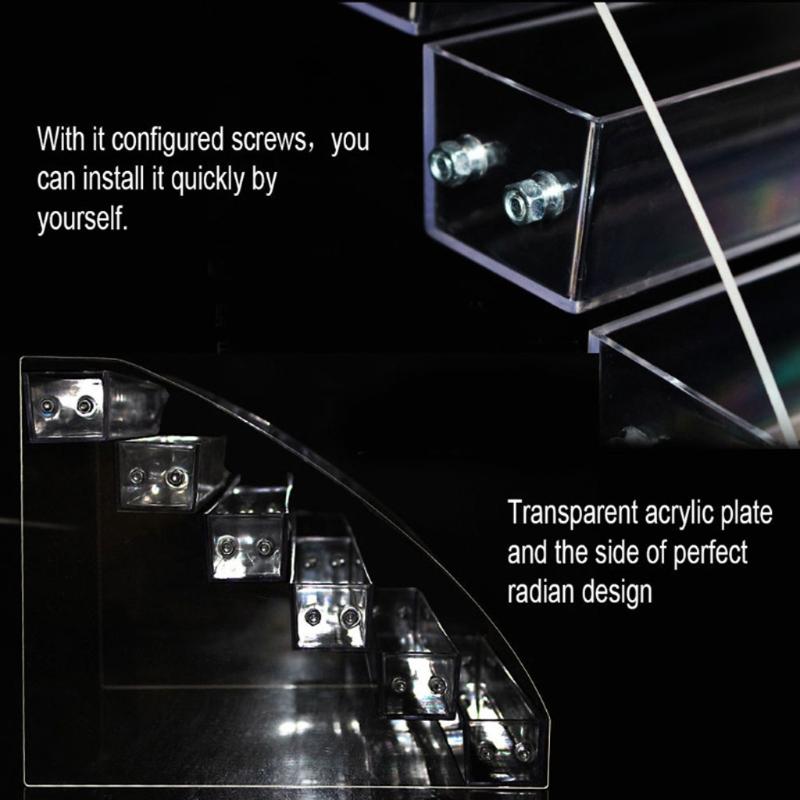 Acrylic Nail Polish Organiser 2-7 Tiers Tier Clear Nail Polish Holder Essential Oil Organiser Shelves Display Rack Stand