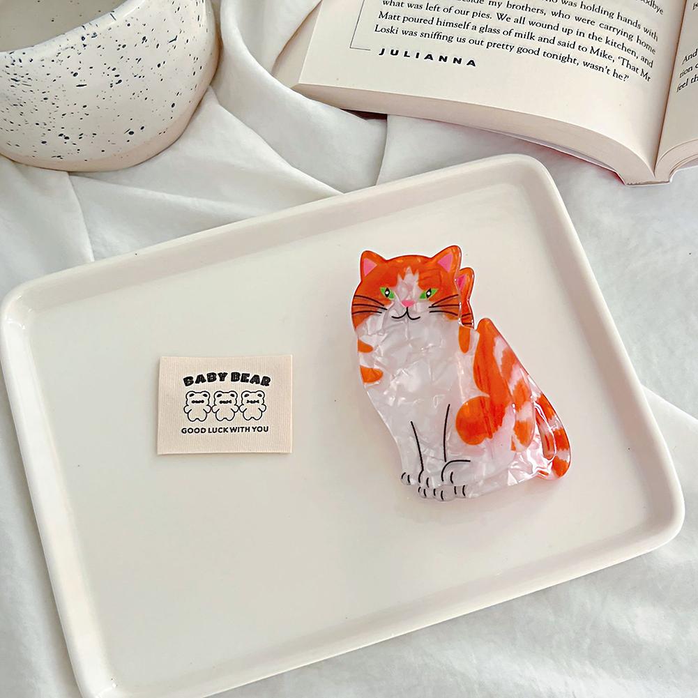 Cute Cartoon Animal Acetate Hair Clip Puppy Deer Cat Dog Shark Clip Fashion Back Head Updo Hair Claw Accessories for Women