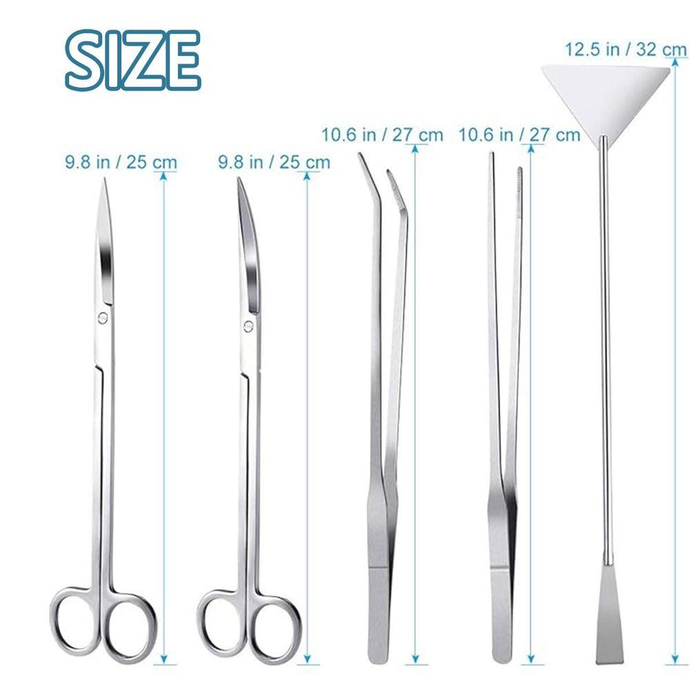 3/4/5Pcs Durable Aquascape Tools Kit Fish Tank Scissor Tweezers Tool Landscaping Equipment