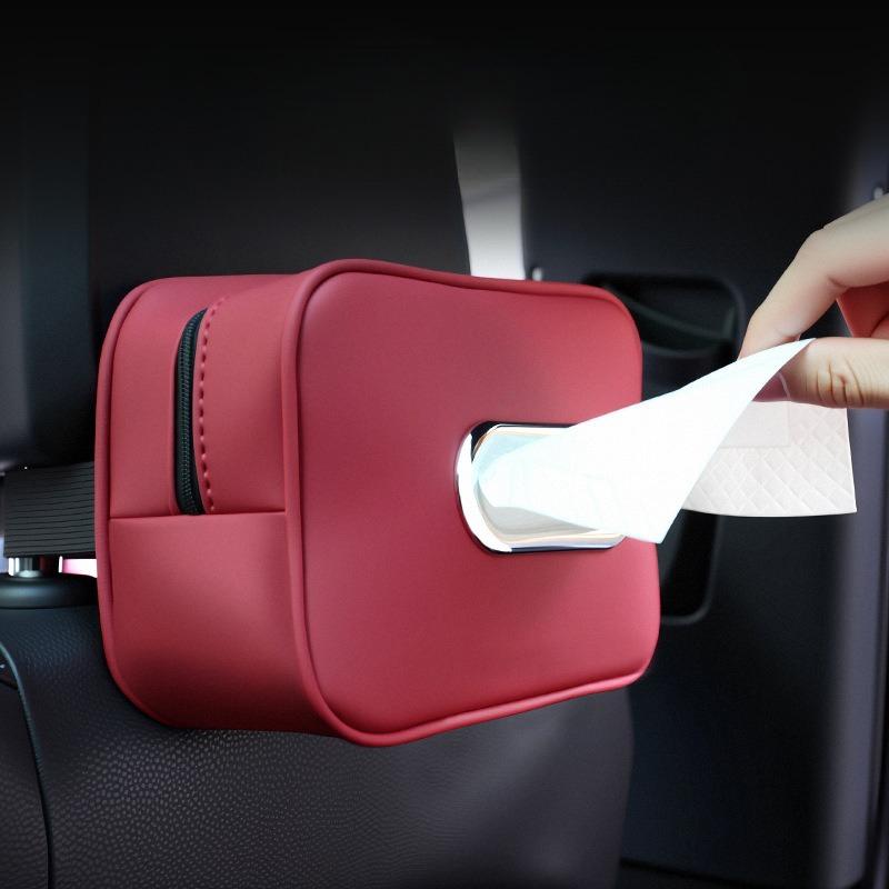 Car Mounted Armrest Box Seat Back Tissue Holder Sun Visor Sanitary Paper Box Automobile Storage Decoration tools
