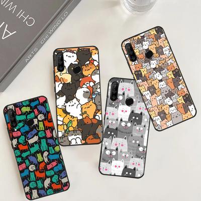 Cute Cartoon Cat For Huawei Nova Y70 Y60 Y90 Y61 Y91 Nova 9 10 SE 11 Pro 5T 11i 8i 3i P20 P30 P40 Lite Case